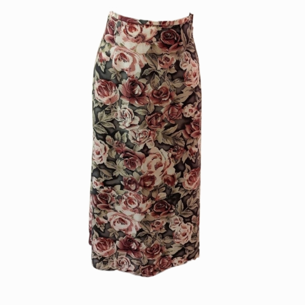 Vintage floral maxi skirt size Large